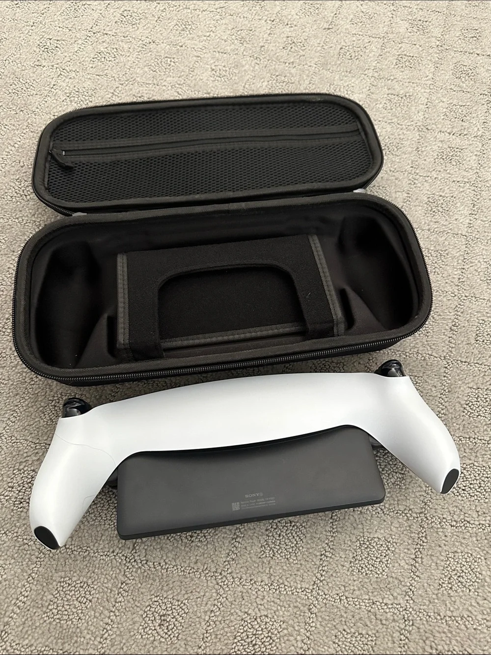 Sony PlayStation Portal in White with Black Screen and black carrier. No box